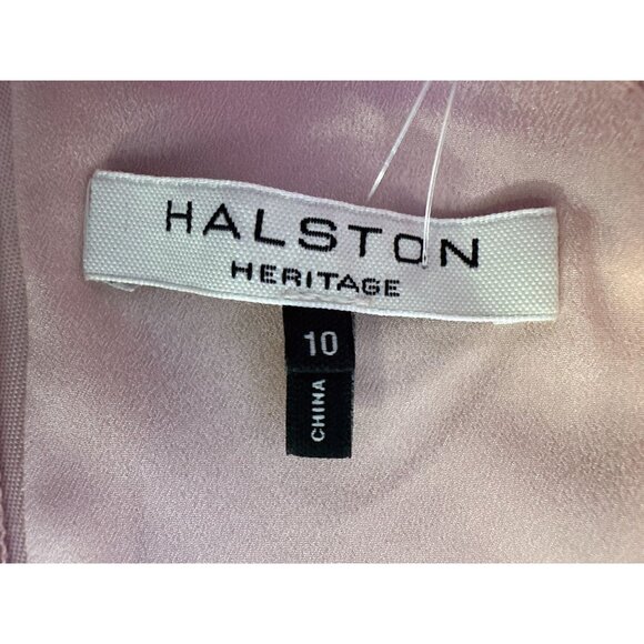 Halston Heritage Pink Textured Jacquard Fit & Flare Dress - Picture 7 of 9